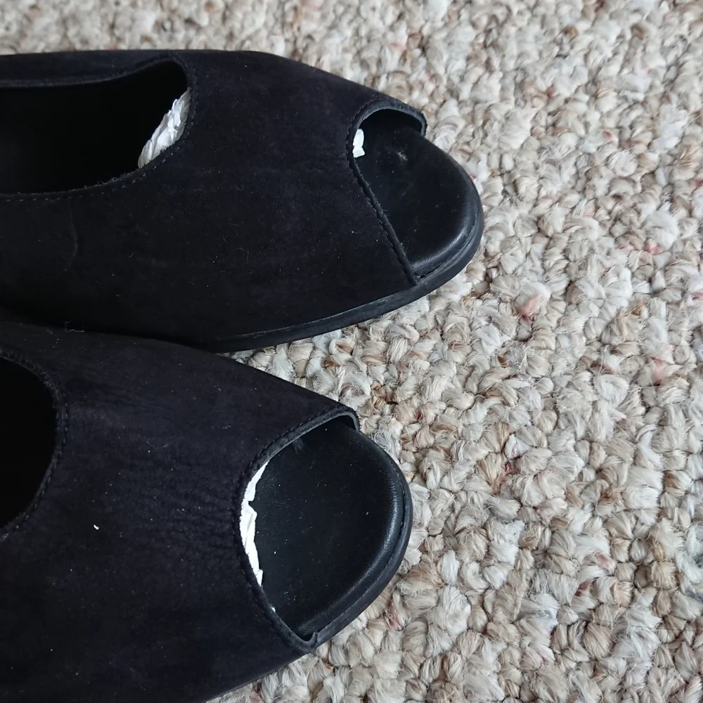 Arche Black Leather Slingback Sandals size 8